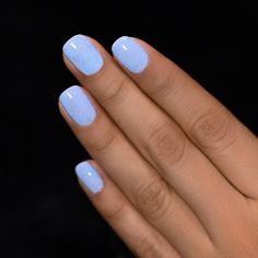 Milky Nails, Blue Acrylic Nails, Blue Gel, Her Nails, Blue Nail