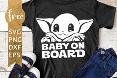 Baby yoda svg free, baby on board svg, mandalorian svg free, instant download, shirt design, this is the way svg, star wars svg, dxf 0214 – freesvgplanet Star Wars Snowflakes, Mandalorian Svg, Star Wars Symbols, Svg Star Wars, Yoda Svg, Star Wars Svg, Cricut Baby, Paper Puppets