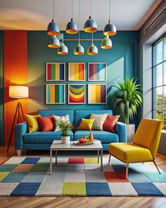 Bedroom Wall Colour Combination, Modern Art Wallpaper, Living Room Stand, Living Room Upgrades, Living Room Stands, Wall Color Combination, Blue Living Room Decor, Art Interior Design, Lounge Ideas