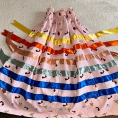 Hand Made Ribbon Skirt :)) With A Stretchy Elastic Band Ribbon Skirt, Ribbon Skirts, Women Skirts Midi, Elastic Band, Pink Ladies, Hand Made, Womens Skirt, Star Wars, Ribbon