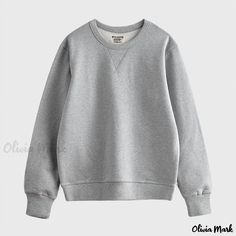 Olivia Mark - Premium Long Sleeve Crewneck Base Layer Sweater with Increased Thickness and Added Plushness Dance Pants Hip Hop, Tracksuits For Men, Layered Sweater, Dance Pants, Basic Sweatshirt, Tactical Pants, Round Neck Sweatshirts, Solid Color Shirt, Outdoor Jacket