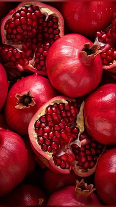 the pomegranates are ripe and ready to be eaten