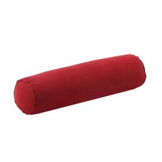 a red pillow on a white background with no one in it or someone out there