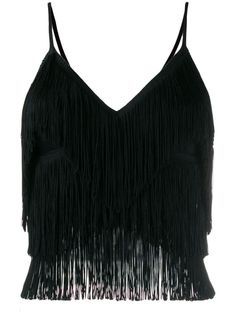 Fringe Clothing, Vests For Women, Black Cami Top, Slip Top, Vest Designs, Norma Kamali, Tank Top Designs