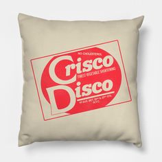 Defunct Crisco Disco 70s 80s Gay Nightclub NYC -- Choose from our vast selection of throw pillows to match with your desired size to make the perfect custom pillow. Pick your favorite: Movies, TV Shows, Art, and so much more! Available in extra small, small, medium, large. For beds, couches/sofas, love seats, and chairs. Perfect for decoration. Disco Pillow, Disco 70s, Night Club, Custom Pillow, Love Seat, Custom Pillows, Favorite Movies, Throw Pillows, Pillows