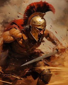 Leonidas Of Sparta, Leonidas Sparta, Spartan Art, Gladiator Tattoo, Greek Helmet, Spartan Tattoo, Warrior Concept Art, Roman Soldier, Roman Warriors