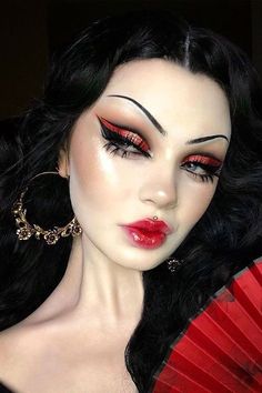 Drag Looks Make Up, Dark Drag Makeup, Alternative Drag Makeup, Goth Drag Makeup, Pretty Goth Makeup, Drag Makeup For Women, Goth Latina Makeup, Goth Glam Makeup