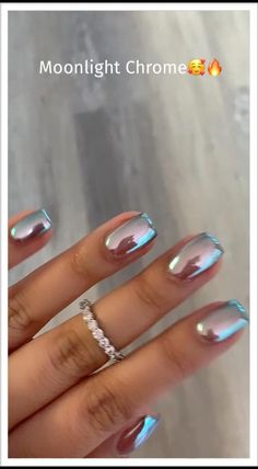 The collection features 154+ top chrome nails images across various social media platforms. We hope you enjoy our ever-expanding collection of chrome nails pictures for your use. Sept Aesthetic, Fun Chrome Nails, Neon Chrome Nails, Prettiest Nails, Amazon Aesthetic, Chrome Nail Designs, Nails Pictures, Nails Metallic, Nails Images