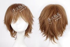 Short Straight Haircuts With Bangs, Short Shag With Bangs Layered Cuts, Light Brown Hair Short, Short Straight Haircuts, Light Brown Short Hair, Brown Cosplay, Cheap Cosplay, Wig Care, Hair Inspiration Short