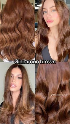 Hair Color For Warm Skin Tones, Cinnamon Brown Hair, Cinnamon Hair Colors, Cinnamon Hair, Ginger Hair Color, Caramel Hair, Hair Color Auburn