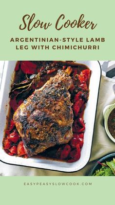 Slow Cooker Argentinian-style Lamb Leg With Chimichurri