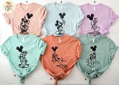 Mickey Sketch, Disneyland Family Shirts, Disney World Family Shirts, Disney Character Shirts, Kids Disney Shirts, Disney Gear, Custom Disney Shirts, Disney Family Shirts, Disney Balloons