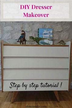 the diy dresser makeover is easy to do and it's great for kids