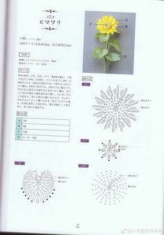 an open book with pictures and instructions on how to make snowflakes in japanese