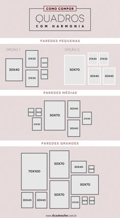 a bunch of different types of furniture in the same color and size as well as numbers