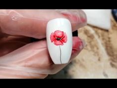 Poppy on nails. Poppy nail design tutorial. Watercolor nail design🏵️ - YouTube Poppy Nails, Nail Design Tutorial, Poppy Design, Nail Tutorials, Poppy Flower, Flower Nails, Watercolor Design, Nail Design, Poppies