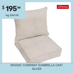 # Pieces In Set: 2Features: Water Resistant, Weather Resistant, Stain ResistantUse: OutdoorBack Cushion Measurements: 5 Height/Inches, 25 Depth/Inches, 25 Width/InchesSeat Cushion Measurements: 25 Depth/Inches, 25 Width/Inches, 5 Height/InchesFiber Content: 100% AcrylicFilling Content: 100% Poly-FoamCare: Spot CleanDecor Styles: TraditionalCountry of Origin: Made in US Beach Patio, Patio Cushions, Patio Chairs, Outdoor Cushions, Weather Resistant, Water Resistant, Stain, It Cast, Cushions