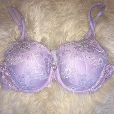 Violet Lace Bra . Nwot. Also In Black . Feminine Fitted Lavender Bra, Feminine Fitted Purple Bra, Lavender Feminine Bra, Fitted Feminine Purple Bra, Lavender Fitted Push-up Bra, Purple Demi Bra, Fitted Lavender Victoria's Secret Bra, Elegant Victoria's Secret Purple Bra, Elegant Purple Victoria's Secret Bra