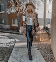 Browse our Influencers' top picks in Women's Fashion on Amazon Leopard Jacket, 2022 Fashion, Cute Fall Outfits, Faux Leather Leggings, Fall Fashion Outfits, Winter Fashion Outfits, Amazon Finds, Fall Winter Outfits