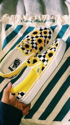 Tennis Shoe Heels, Vans Shoes Fashion, Sunflower Vans, Shoe Heels, Tennis Shoes Outfit