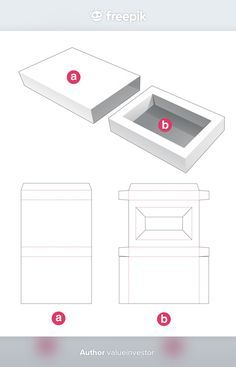 an open box with the lid and bottom section cut out to show how it fits