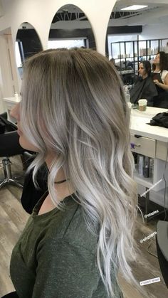 Balayage Hair Ash Grey Platinum Blonde, Ash Blond Dark Roots Balayage, Dark Blonde To Platinum Balayage, Grey Balayage On Blonde Hair, Ashy Blond Brown Hair, Brown And Ashy Blonde Hair, Ash Brown With Platinum Balayage, Light Cool Ash Brown Hair, Blond With Ash Lowlights