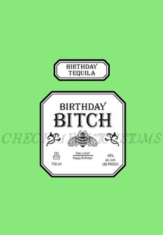 Custom Birthday Tequila Bottle Label Printable Gift, liquor bottle, mini liquor bottle,gifts for drinkers, alcohol bottle, alcohol gifts for women, alcohol accessories, cake printable, personalized alcohol, liquor gift,tequila gift, tequila, gifts for friends, custom labels, birthday labels, party printables  This product is not officially associated with any alcohol company Go all out for your friends and family with a custom bottle of their favorite tequila! This liquor label would be a perfec Alcohol Accessories, Alcohol Bottle Decorations, Blue Tequila, Diy Bottles, Alcohol Bottle Crafts, Liquor Label, Custom Bottle Labels, Birthday Bottle, Tequila Gift