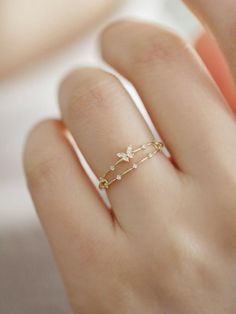 #Engagement ring, #promise ring, #woman’s rings, #wedding band, #dainty ring, #minimalistic ring, #stackable rings, #silver ring, #gold ring Accesorios Aesthetic, Fairytale Ring, قلادات متدلية, Hand Jewelry Rings, Gold Rings Fashion, Gold Ring Designs