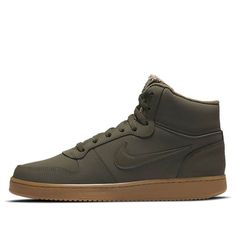 Nike Ebernon Mid SE 'Cargo Khaki' AQ8125-301 (SNKR/Skate/Men's/Mid Top/Non-Slip) Casual High-top Sneakers For Winter Sports, Casual Winter Sports Sneakers, Green Winter Sports Sneakers, Nike Ebernon Mid, Brown Chukka Boots, Skate Man, Nice Clothing, Cargo Khaki, Mid Top