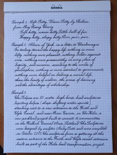 a handwritten note on lined paper with writing