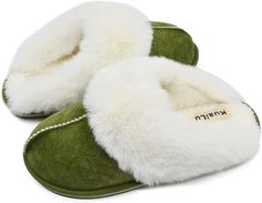 Green Fluffy Memory Foam Non-Slip Winter House Slippers Foam sole Heel measures approximately 2 centimeters Winter Knit Hats, New Green, Winter House, House Slippers, Winter Knits, Knitted Hats, Memory Foam, Nice Dresses, Slippers