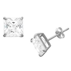 Features: Nickel FreeEarring Back: PostSetting: ProngShape: SquareStone: Cubic ZirconiaStone Cut: PrincessStone Millimeter Measurement: 8 Mm WidthMetal Color: WhiteEarring Length: 8mmEarring Width: 8mmRounded Carat Weight: 1 1/2 Ct. T.w.Metal: Sterling SilverCare: Wipe CleanStone Type: 2 Cubic ZirconiaCountry of Origin: Imported Square Stud Earrings, Black Gold Jewelry, Square Earrings Studs, Square Stud, Zirconia Earrings, Sterling Silver Mens, Sterling Silver Studs, Sterling Silver Earrings Studs, Silver Man