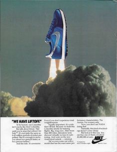 🚀 Step back in time with this 1981 Nike Columbia Space Shuttle Air-sole vintage print ad! 🌌 A unique piece of history for sneaker and space enthusiasts alike. #Nike #VintageAd #1980s #SpaceShuttle #Memorabilia 🌟 Sports Ads, Neil Leifer, Nike Campaign, Gift For Runners, Nasa Space Shuttle