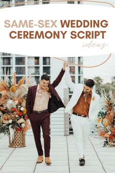 Queer Wedding Vows, Lgbtq Wedding Vows, Lesbian Vows Wedding Ceremonies, Alternative Wedding Ceremony Ideas, Lesbian Vows, Lesbian Wedding Vows, Mrs And Mrs Lgbt Wedding Ideas, Gay Marriage Ideas, Gay Wedding Suits