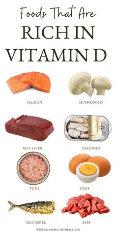 Foods that are rich in vitamin D! Add these vitamin D food sources to your daily diet, especially during winter. It will help you get a little boost of natural vitamin D! These healthy foods are perfect to use in healthy dinner and lunch recipes! Vitamin D Foods Vegetarian, Foods That Have Vitamin D, Foods Rich In Vitamin D, Dinner And Lunch Recipes, Food Sources Of Vitamin K2, Vitamin D Rich Food, Source Of Vitamin D, Vitamin D Foods, Vitamin D2