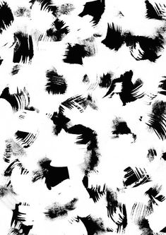 black and white abstract brush strokes on a white background, seamless to be used for wallpaper