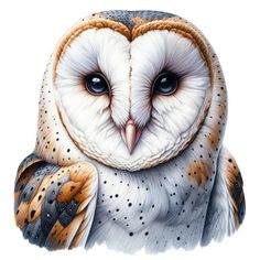 an owl with big blue eyes sitting down