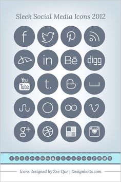 the social media icons are displayed in this graphic style, and it is easy to use