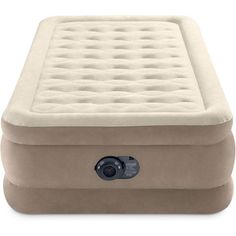 an inflatable mattress is shown on a white background