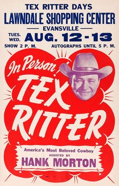 an old movie poster for the texas tex riter