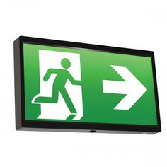 a green sign with an arrow pointing to the left