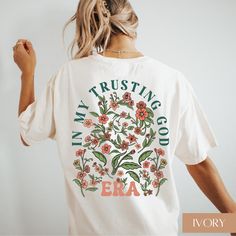 Christian Shirts Boho Christians T Shirts Trusting God Shirt Trendy Religious Shirt Jesus Apparel Faith Based Vintage Christians T Shirt Floral Boho Christian t-shirt. The vintage design gives off a boho vibe, making it a unique addition to any wardrobe. It's ideal for those who want to show their trust in God and Jesus through their apparel. This shirt is relevant for holidays like Easter, Christmas, and church events. Product features - Available in multiple sizes from S to 4XL for the perfect fit - Double-needle stitching for durability - Knit in one piece without side seams for a seamless look - Garment-dyed fabric for a soft color and texture - Made with high-quality, pre-shrunk US cotton for long-lasting comfort Care instructions - Machine wash: cold (max 30C or 90F) - Do not bleach Jesus Apparel, Boho Christian, Trust In God, Trusting God, Church Events, Jesus Shirts, Boho Vibe, Faith Based, Dyed Fabric