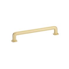 a brass cabinet handle on a white background