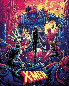 an image of a sci - fi movie poster with the title x - men on it