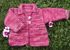 knitty.com Harvest Bread, Valentines Sweater, Fancy Sweater, Toddler Cardigan, Knitting Patterns Free Sweater, Collared Sweater, Stripe Cardigan, Knitting Baby, Knitted Baby Cardigan