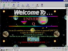 an image of a computer screen with the words welcome to universe