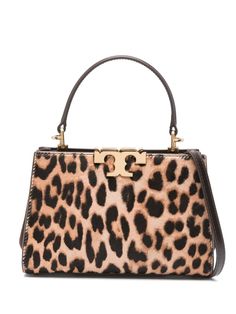 Find TORY BURCH Mini Eleanor Tote Bag on Editorialist. black/brown calf hair suede trim animal pattern concealed magnetic fastening single top handle adjustable detachable shoulder strap signature Double T motif main compartment partitioned compartment full lining Leather Handbags Women, Mini Tote Bag, Leather Cap, Tory Burch Bag, Brown Bags, Mini Tote, Leopard Pattern, Logo Stamp, Calf Hair