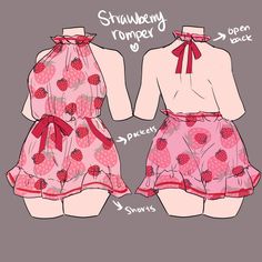 the dress is designed to look like it has strawberrys on it