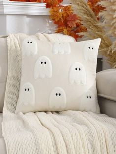 200+ Aesthetic Cozy Halloween Bedroom Decor Ideas to Try in 2024 | Indoor Halloween Decorations Halloween Pillow Case, Halloween Pillows Covers, Spooky Home Decor, Halloween Throw Pillow, Bohemian Wall Hanging, Ghost Decoration, Halloween Pillows