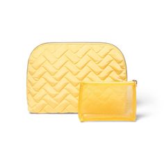 Whether it's time to pack up your essentials or gift a makeup artist, this Sonia Kashuk™ Large Travel Makeup Pouch makes a perfect pick for your needs. This yellow makeup pouch set features a puffer pattern for a beautiful look, and includes a small mesh pouch to help keep sponges, lipsticks and other items separate. Designed with a zipper closure, these makeup pouches are great for travel. Puffer Pattern, Holding Lipstick, Makeup Pouches, Yellow Makeup, Mesh Pouch, Eyeliner Eyeshadow, Sonia Kashuk, Large Pouch, Makeup Pouch